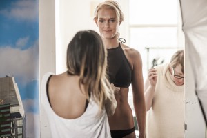 Kelly being styled by Michelle for Tan Swimwear