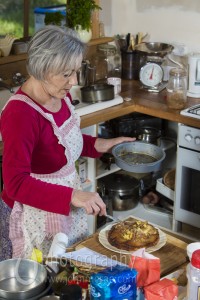 Helen started the afternoon by making her own version of a Tarte Tartin, with pears