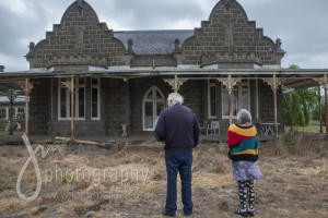 The front of the amazing blue stone homestead