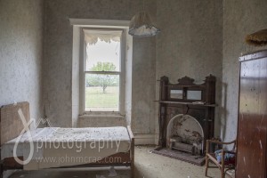Interior of the disused bedroom wing of the homestead