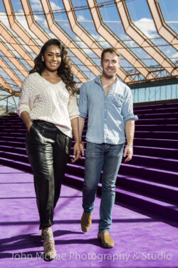 Paulini &amp; Hugh Sheridan - editorial shot for Hair the musical