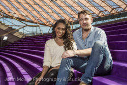 Paulini &amp; Hugh Sheridan - editorial shot for Hair the musical