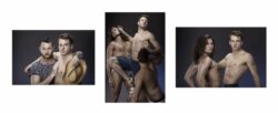 Matt with the Fratelli Farnese (triptych - Matt Mitcham, Umberto Farnese & Rinaldo Farnese), 2012