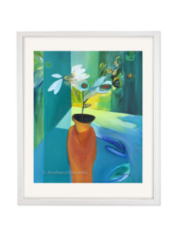 Vase with Flowers on the Blue Table Cloth, 1988/92