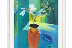 Vase with Flowers on the Blue Table Cloth, 1988/92
