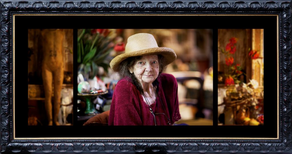 Margaret Olley in her Paddington Studio, 2011   digital print (Framed, expressly by Paul Miliss, Paddington Frames, Margaret’s own framer.  The frame was his choice based on what he felt Margaret would have liked) AP (Edition of 6, 2AP)