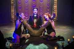 Production shot for "Cabaret", the musical with Paul Capsis and Chelsea Gibb